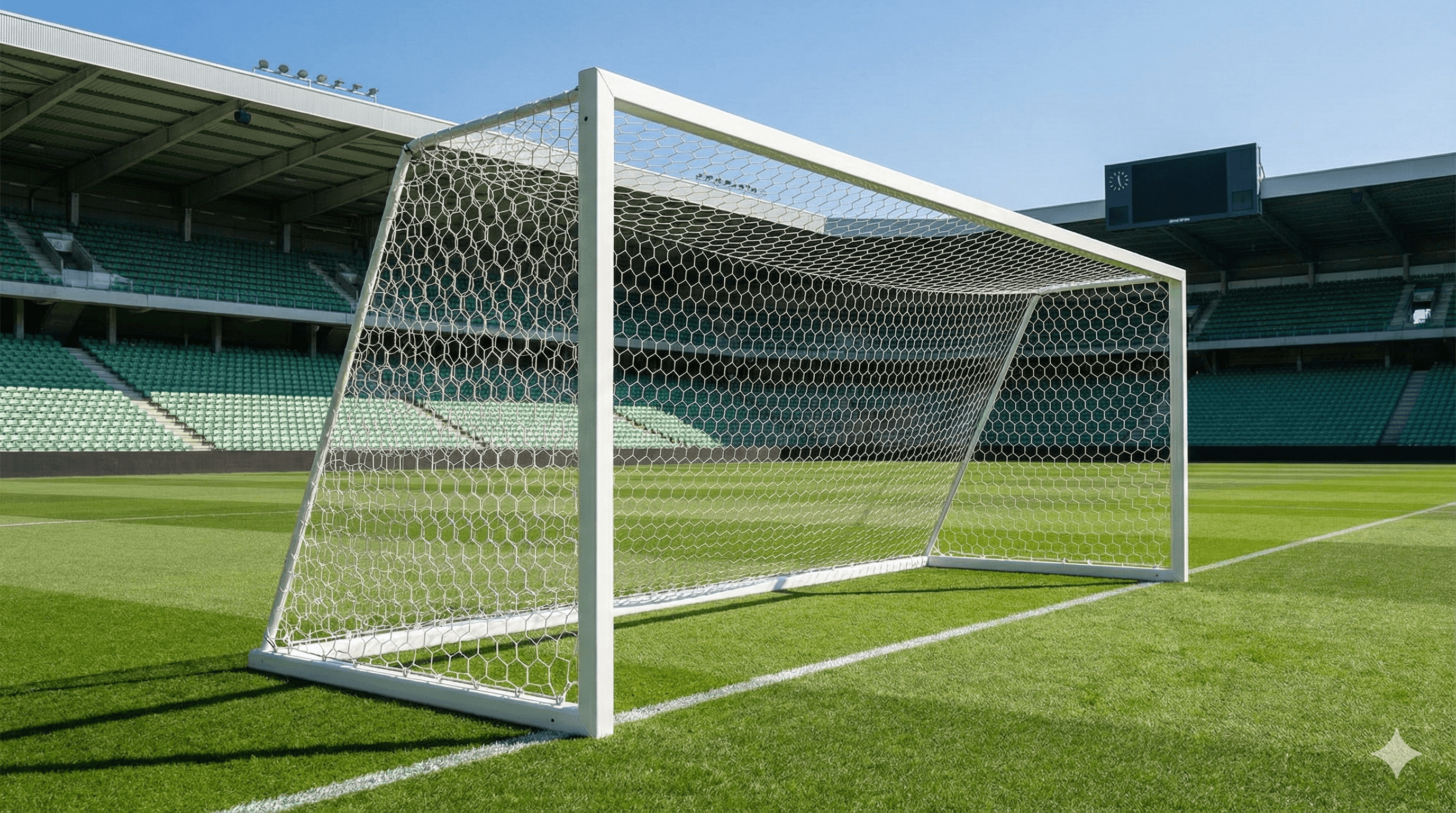 Stabiles Fußballtor mit sicherer Befestigung