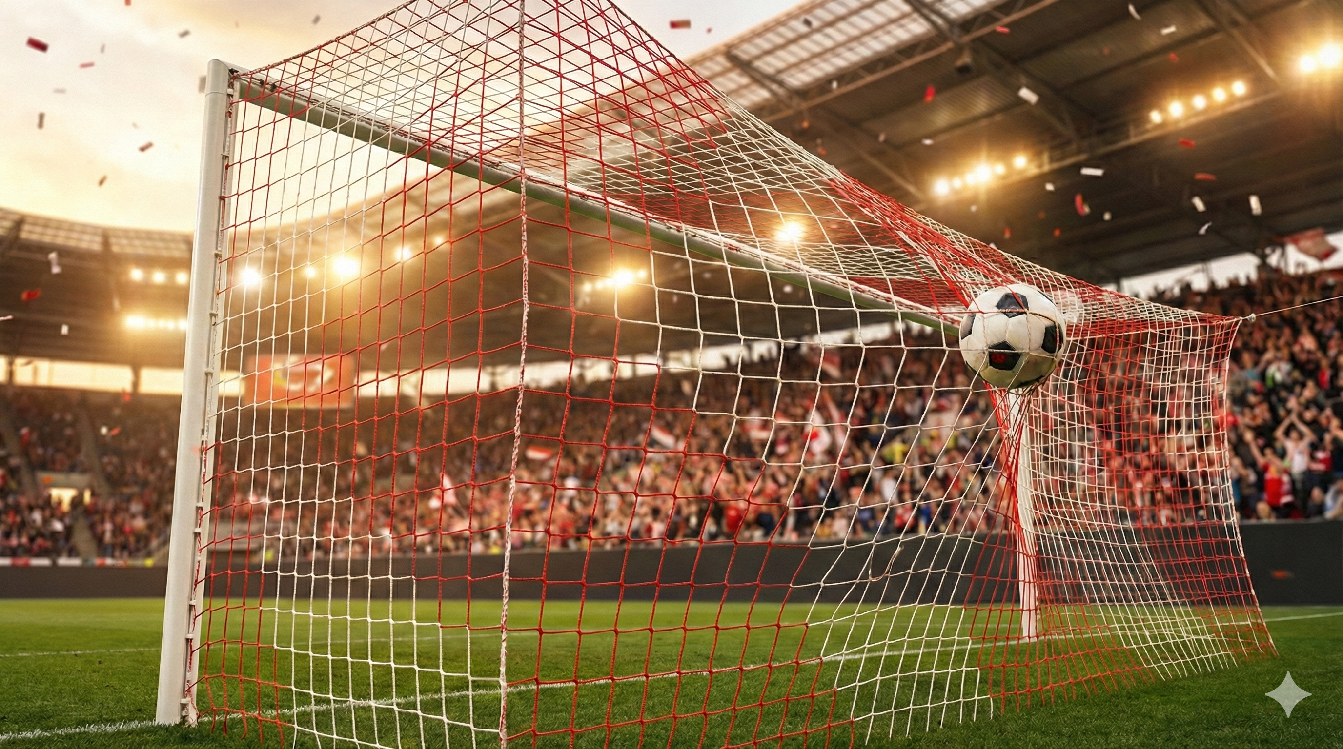 Bundesliga-Fußballtor mit offiziellen Maßen