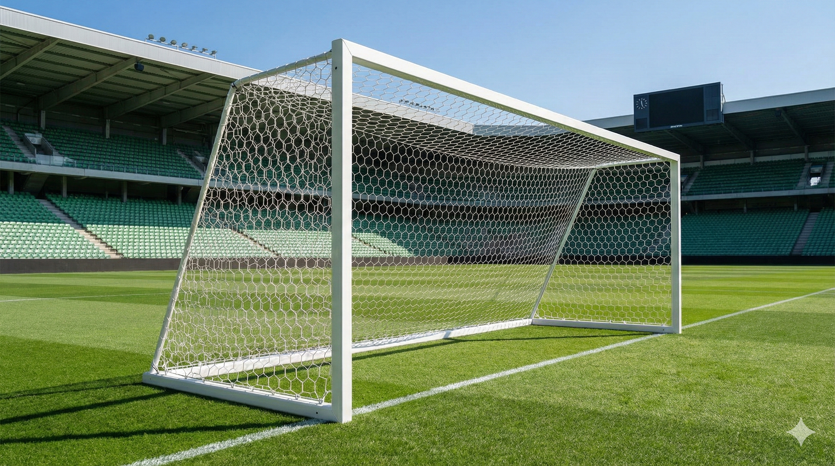 Stabiles Fußballtor mit sicherer Befestigung